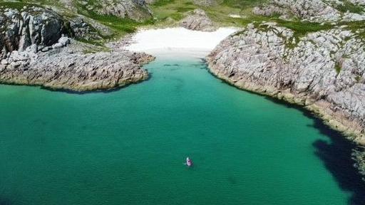 A kayaker off the Isle of Mull