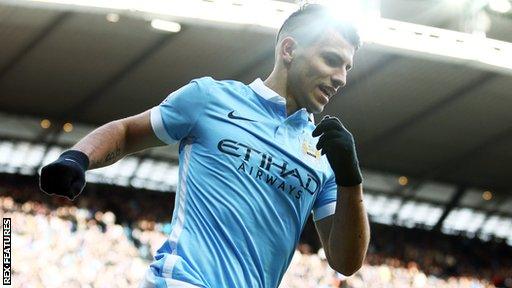 Man City striker Sergio Aguero