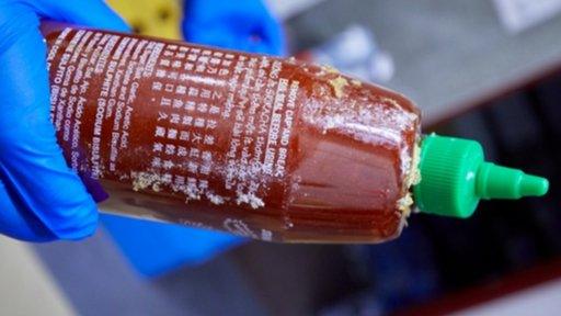 New South Wales police force picture of sriracha chilli sauce bottle carrying crystal meth