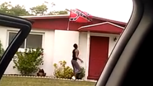 Florida police are looking for a man in connection with the theft of a flag - but has the viral video he appears in kicked off a larger trend?