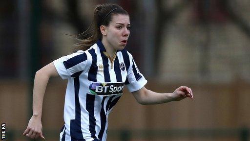 Ellie Mason in action for Millwall Lionesses