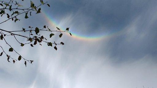 Upside down rainbow in the sky