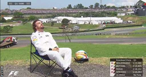 Alonso in a deckchair