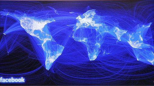 Facebook connections map