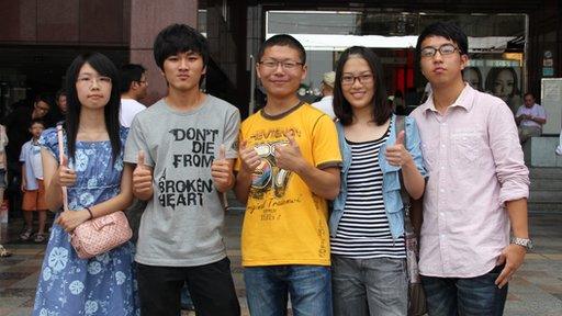 Chinese and Taiwanese students at Taichung