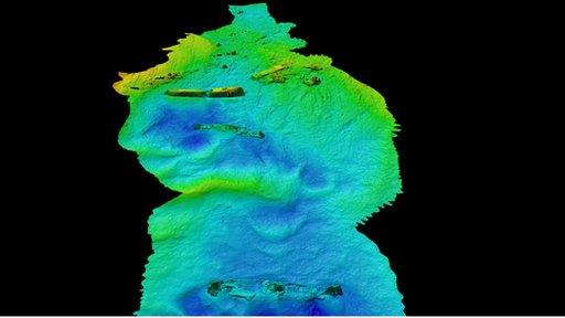 Rotherfield wreck in Burra Sound, at Scapa Flow