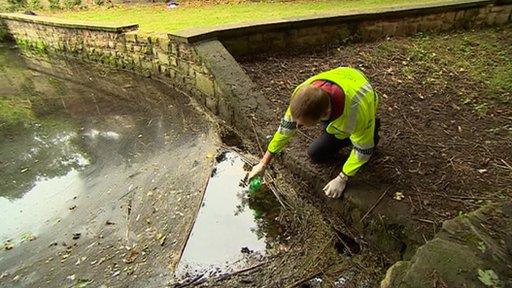 Water being tested