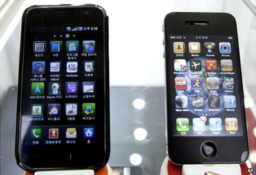 Samsung Galaxy S and iPhone 4