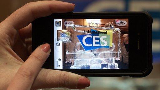 Smartphone with CES logo