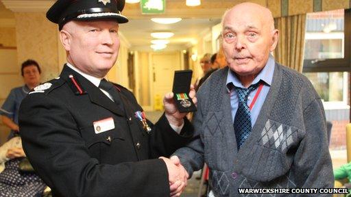 Warwickshire deputy chief fire officer Gary Phillips and Lionel Clarke