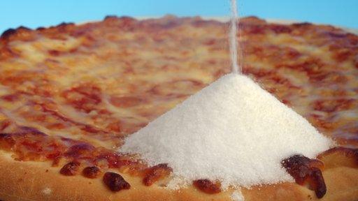 Salt mound on a pizza