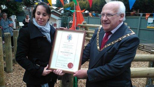 Beth Tweddle is given the Freedom of the Borough of Cheshire East