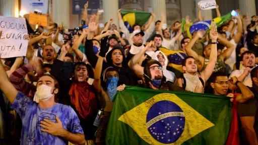 Protesters in Rio