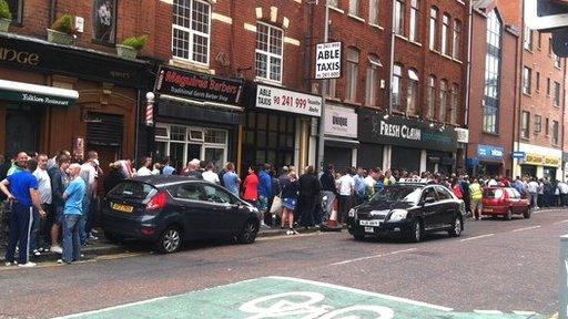 Queue for Celtic tickets