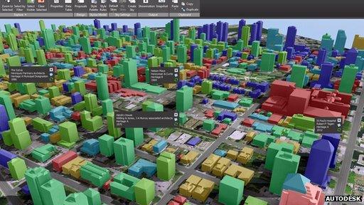 3D visualisation of Vancouver