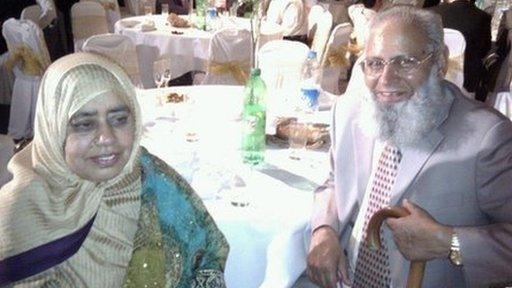 Stab death victim Mohammed Saleem with his wife Said Begum