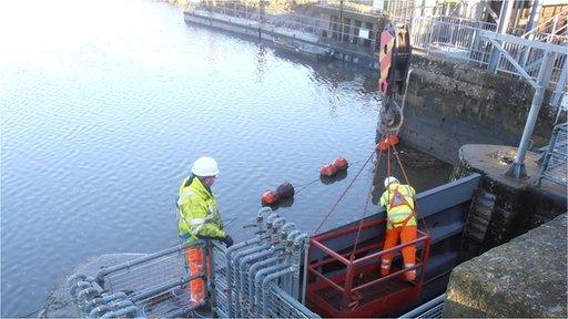 Denver Sluice repairs