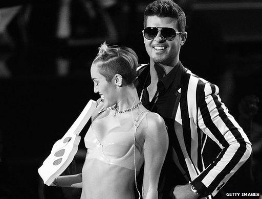 Miley Cyrus and Robin Thicke