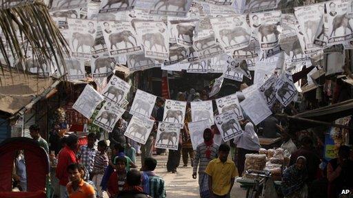 Election posters in Dhaka