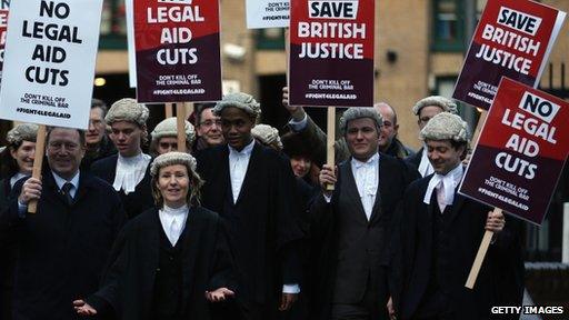 Barristers outside Southwark Crown Court