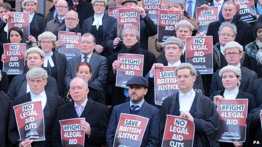 Solicitors and barristers outside Birmingham Crown Court