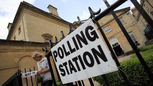 A polling station in Bath during the 2011 local elections