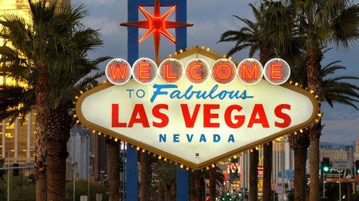 Las Vegas sign, copyright Las Vegas Convention and Visitor Authority