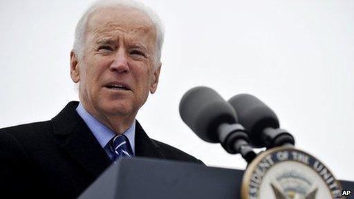 Vice-President Joe Biden appeared in Chicago, Illinois, on 25 November 2013