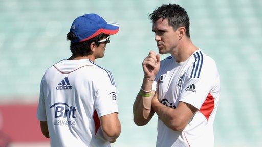 England captain Alastair Cook and Kevin Pietersen