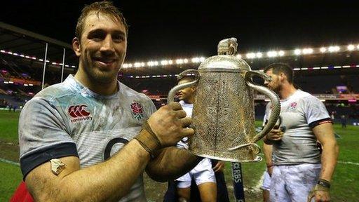 England captain Chris Robshaw with the Calcutta Cup