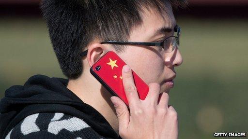 Chinese mobile phone user