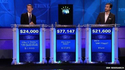 Watson plays Jeopardy