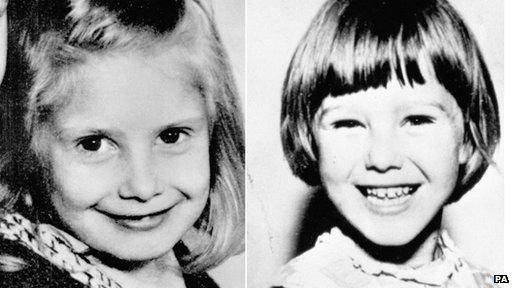 Margaret Reynolds, six, and Diane Tift, five