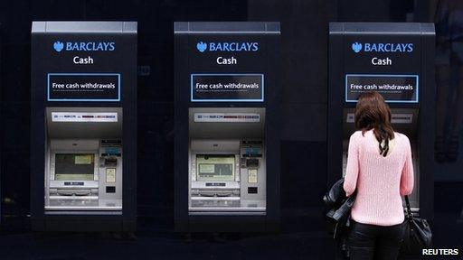 woman at cash point