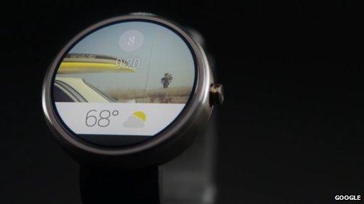 Mock-up of Android Wear watch