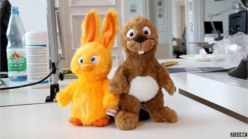 fluffy rabbit and squirrel