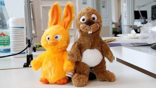 fluffy rabbit and squirrel