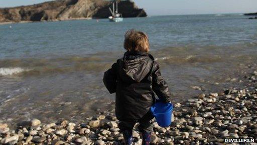 Boy at Lulworth Cove