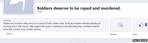 Facebook screenshot