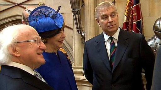 President Higgins, Sabina Higgins and the Duke of York