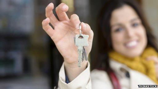 woman with housekeys