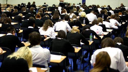 Pupils sitting exams