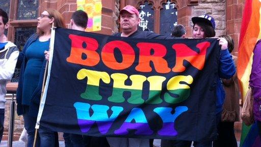 A rally in favour of same-sex marriage was held in Londonderry on Monday evening