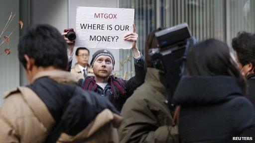 Bitcoin protester