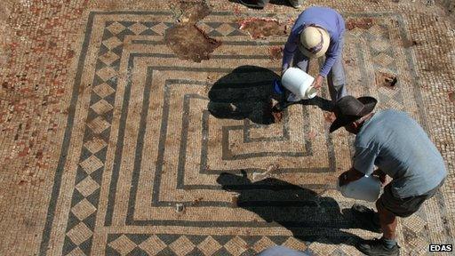 Roman villa mosaic