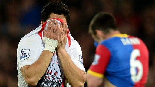 Luis Suarez cries at Crystal Palace