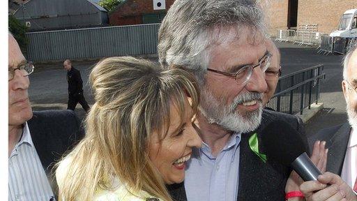 Martina Anderson with party leader Gerry Adams