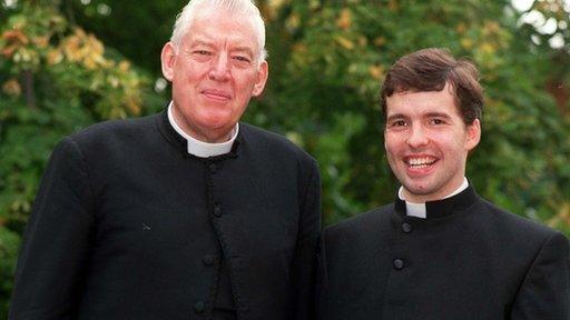 Kyle Paisley pictured with his father, Ian, in 1999