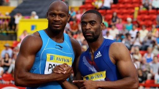 Tyson Gay and Asafa Powell