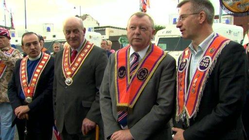 Orange leaders at Twadell protest camp